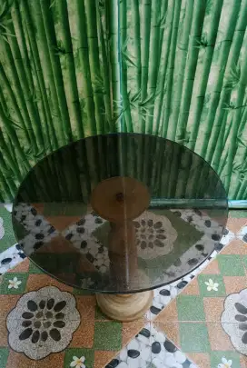 Meja kaca kaki marmer asli mewah vintage