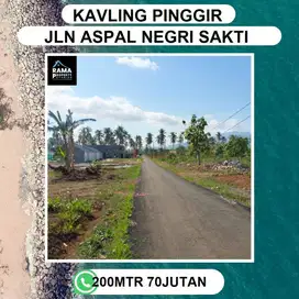Tanah kavling Lokasi sangat strateghis di pinggir jalan utama natar