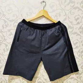 Celana Pendek Pria Celana Santai Relaxed Short Pants Dark Grey Zipper