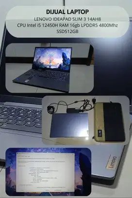 Dijual Laptop Lenovo Ideapad Slim 3 14IAH8 Kuliah dan Gaming Tipis