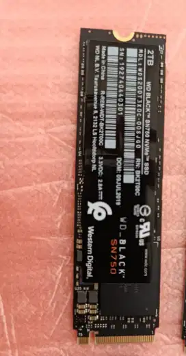 SSD NVME WD Black S750 Nvme M.2 2280 2TB