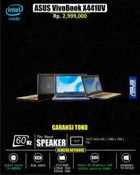 Laptop Editing ASUS VIVOBOOK X441UV