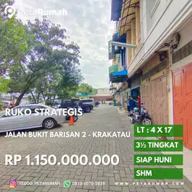 Dijual ruko komplek jalan bukit barisan 2 daerah krakatau
