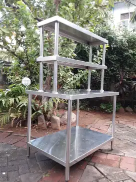 Meja dapur susun stainless steel, murah saja, BU