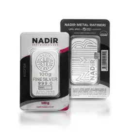 Perak Batangan Nadir 100 gram 999 Fine Silver Bar Turki (SISA 1)