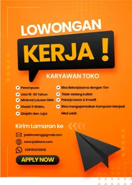 Lowongan Karyawan Toko