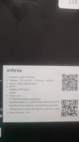 Di Jual laptop Infinix INBOOKAir XL442