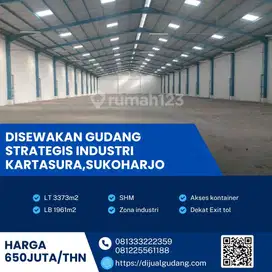 Langka! Gudang SHM Dekat Tol Parkir Luas 3373m² Siap Industri Padat