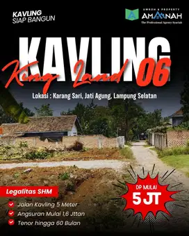 TANAH DI JUAL KARANG SARI 150 M DARI JL UTAMA PASAR JATI AGUNG MURAH