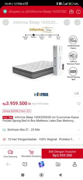 Kasur spring latex