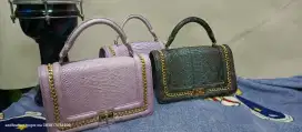 Tas Rante kulit asli reptil cantik mewah