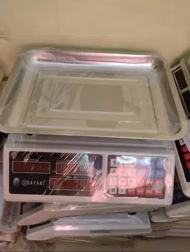 Timbangan digital kapasitas max30kg, dua layar depan dan belakang