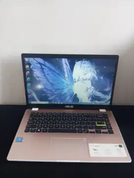Leptop kuliah keren | type asus vivobook | celeron | Ram 4/SSD 128+64