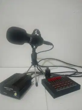 Paket Recording: Mic Nemesis + Phantom Power + Audio Mixer TaffSTUDIO
