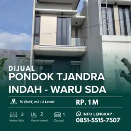 PONDOK TJANDRA Lebar 7‼️Rumah 2 Lantai Siap Huni Row Jalan Lega