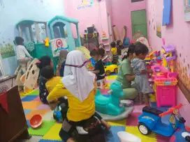 Paket Usaha Mainan Anak Trampolin Mini & Perosotan Rumah Anak