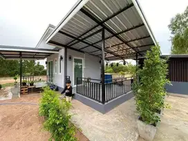 Pagar Besi Minimalis ,Besi Tebal , Cat hitam Doff
