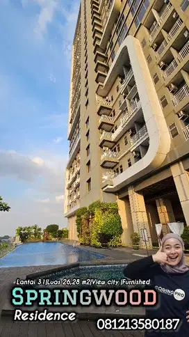 DI SEWAKAN MURAH  SPRINGWOOD RESIDENCE  STUDIO  VIEW CITY