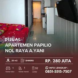 PAPILIO NOL RAYA A.YANI‼️ Apartemen Studio Furnish Sudah SHMSRS