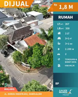 Rumah Siap Huni Di Jalan Danau Maninjau, Sawojajar Malang(OLX654)