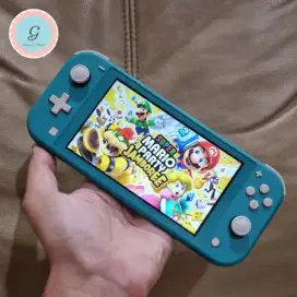 Nintendo Switch Lite Turquoise Blue Dualboot 128gb banyak game