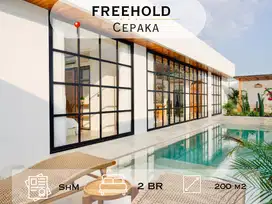 Villa Elegan Nuansa Mediterania Dekat Canggu Bali