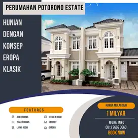 Hunian Eropa Klasik dekat dengan Embung Potorono Bantul