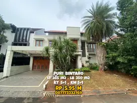 15867 / Jual cepat rumah Puri Bintaro 2 lt depan taman