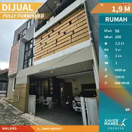 Dijual Rumah Minimalis Full Furnish di Candi Mendut Malang