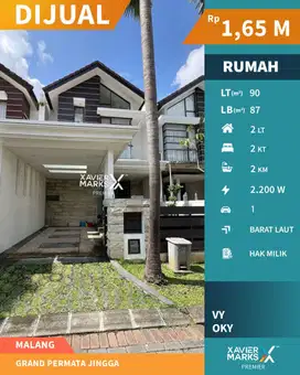 Rumah Cantik Modern Di Grand Permata Jingga Sawojajar Malang(OLX663)