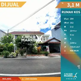 Dijual Rumah + Kos Aktif Furnish Kawasan Kampus di Jl Candi Ngrimbi