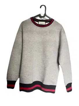 Gucci scuba crewneck sweater abu grey ribbed