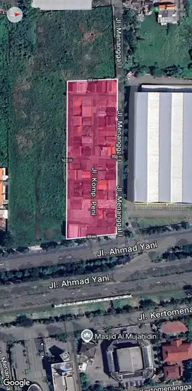 Di jual tanah Komersial Lokasi Nol raya Jl.Ahmad Yani Surabaya