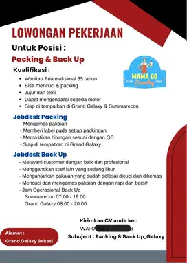 Loker (Packing &Back Up)