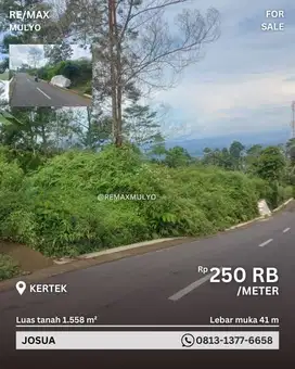 Dijual Tanah Seluas 1558 m2 Dekat Terminal