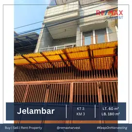 DIJUAL/DISEWA MURAH RUMAH TINGGAL BISA UNTUK USAHA JELAMBAR JKT BARAT