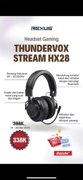 Headset gaming rexus hx28