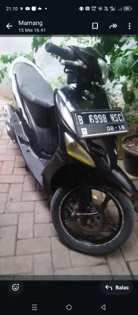 Jualin Mio sporty tahun 2007 surat lengkap
