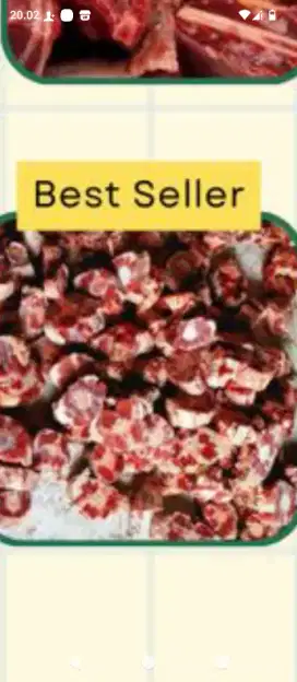 Daging buntut sapi segar