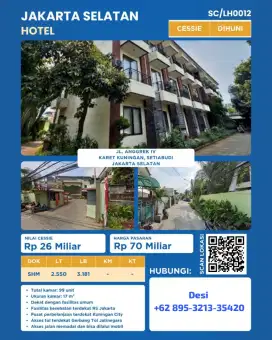 CESSIE HOTEL JL.ANGGREK IV SETIA BUDI, JAKARTA SELATAN
