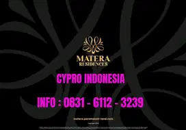 JUAL MURAH RUMAH MATERA RESIDENCE PARAMOUNT LAND