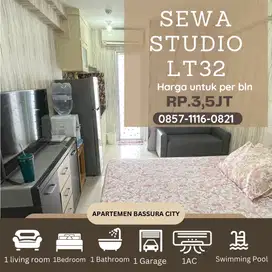 Sewa studio full furnished samping mall /bln apartemen bassura city
