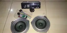 Head unit single din+spiker 6