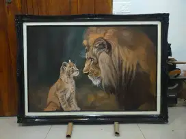 Bisa bayar setelah barang sampai Lukisan singa vs kucing