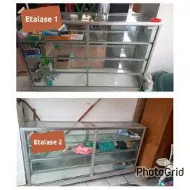 Jual etalase bekas barang mulus