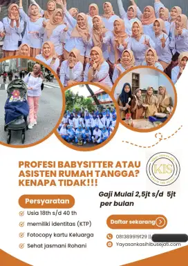 LOKER GRATIS, ART, BABSITTER & PENDAMPING LANSIA