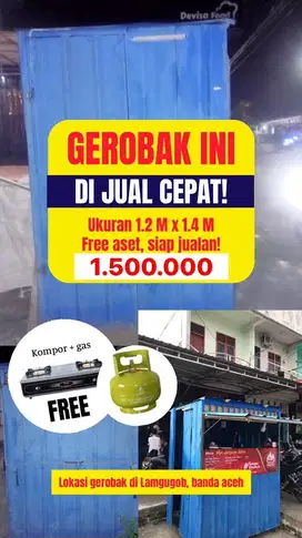 GEROBAK BEKAS MURAH DIJUAL CEPAT