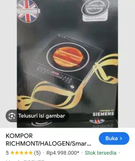 KOMPOR LISTRIK TANPA GAS, JUAL RUGI