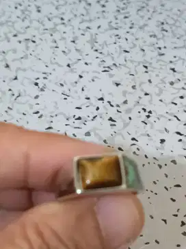 Sepaket Cincin Safir & TIger Eye Ukrn.9 (Baru), Harga Nett