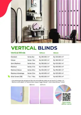 Vertical blinds semi black out
